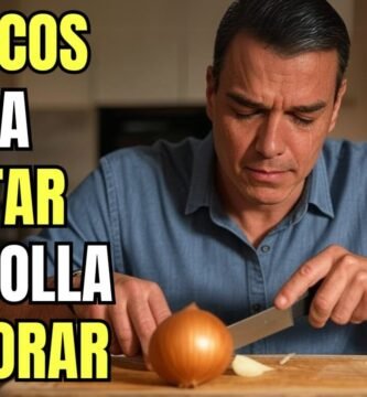 Trucos para picar cebolla sin llorar usando una picadora