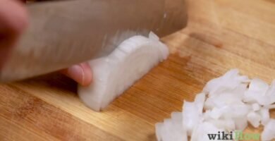 cómo picar correctamente cebollas sin dañar la tapa
