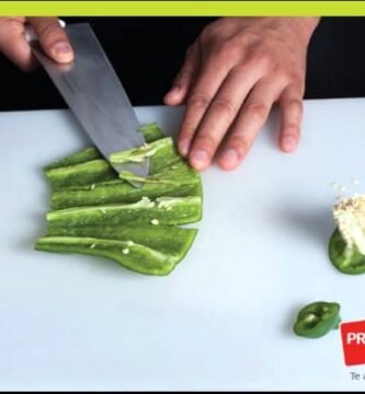cómo picar correctamente pimientos en picadora manual