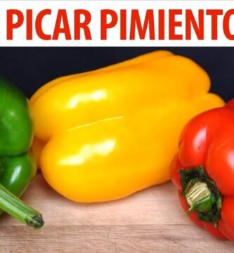 cómo picar correctamente pimientos evitando derrames
