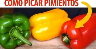 cómo picar correctamente pimientos evitando derrames
