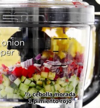 ensalada de zanahoria utilizando picadora de cuchillas