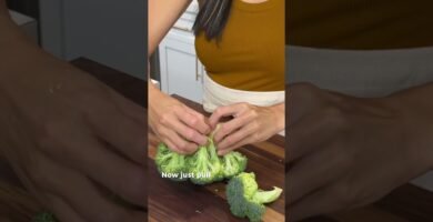 cómo picar correctamente brócoli usando cuchillas afiladas