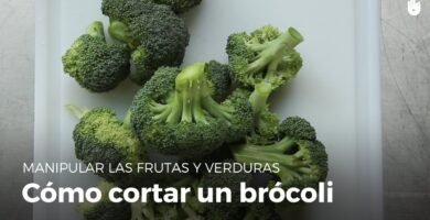 cómo picar correctamente brócoli evitando derrames