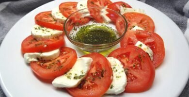 ensalada de tomate sin ensuciar mucho