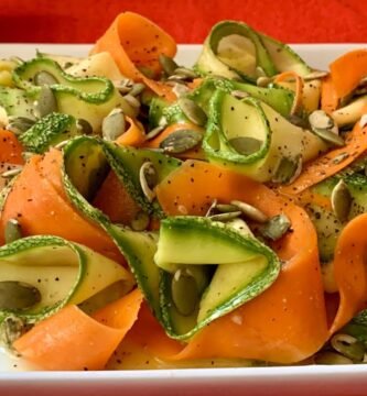 ensalada de calabacín solo con picadora