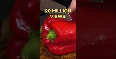 trucos para cortar rápido pimientos en menos de un minuto