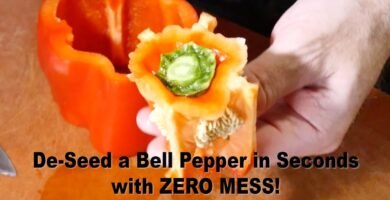 trucos para cortar rápido pimientos sin ensuciar mucho