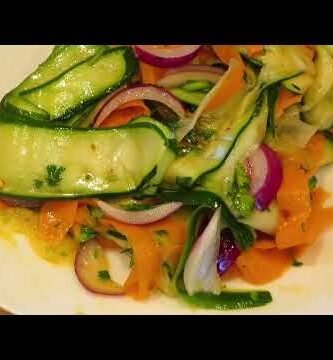 ensalada de calabacín con picado grueso