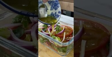 ensalada de ajo sin ensuciar mucho