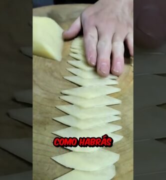 trucos para cortar rápido papas optimizando el espacio del recipiente