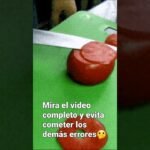 errores al picar tomates usando cuchillas afiladas