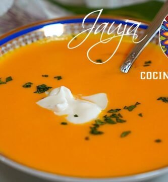 sopa de zanahoria con picado grueso