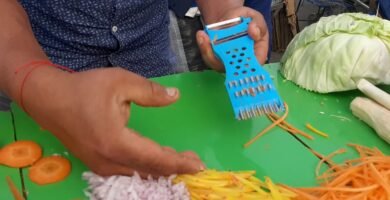 sopa de zanahoria utilizando picadora de cuchillas